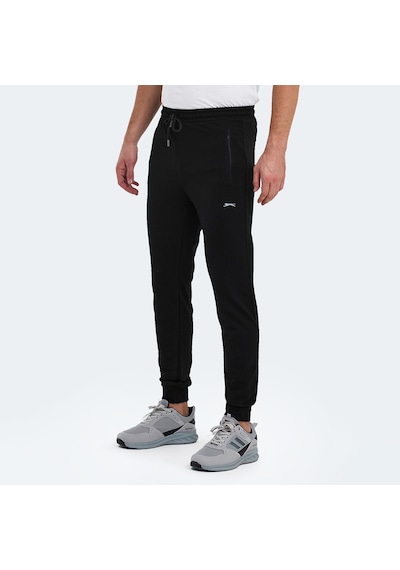 Slazenger OLUFTEN I Erkek Cepli Siyah Eşofman Altı