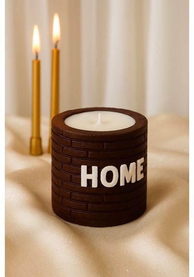 Dekoratif Kokulu Mum Home Kahverengi