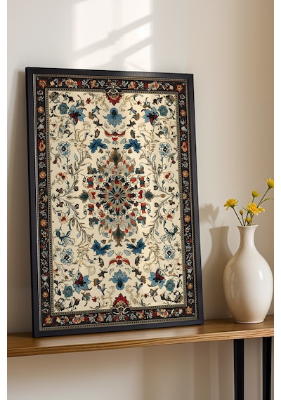 Premium Osmanlı Antik Çiçek Desenli Çerçeveli Tablo - Lüks Ramazan Serisi Geleneksel Duvar Dekoru Siyah Premium Osmanlı Antik Çiçek Desenli Çerçeveli Tablo - Lüks Ramazan Serisi Geleneksel Duvar Dekoru Siyah