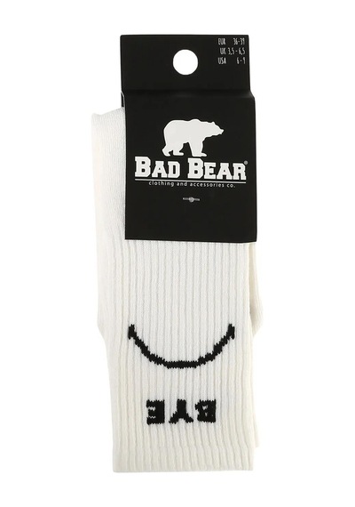 Bad Bear 22.02.04.001-c04 Bye Tall Erkek Çorap Beyaz