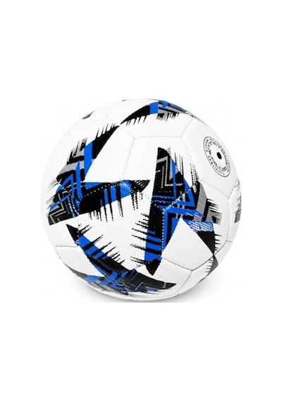 Dikişli Futbol Topu 5 Numara 380gr 32 Panel Pompa Seti İle Mavi-siyah-beyaz Açık Altın