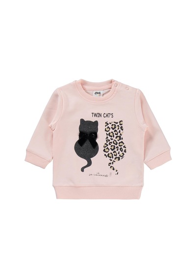 Civil Baby Leopar Kedi Baskılı 6-18 Ay Takım - Pembe