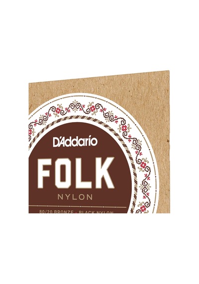 D'addario Gitar Telleri - Halk Naylon Gitar Telleri - Ej34 Klasik Gitar Telleri - Naylon Çekirdekli, Top Uçlu - 80/20 Bronz Sargı, Siyah Naylon Üçlü