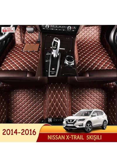 Nissan X-Trail 2014-2016 5D Havuzlu Suni Deri Oto Paspas 539859236