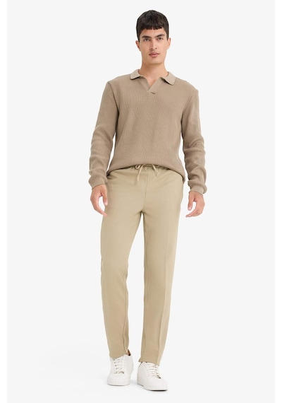 DeFacto Yazlık Kumaş Jogger Pantolon Beli Bağcıklı Lastikli Düz Paça Cepli Her Yöne Esneyen A9943AX25SPBG315
