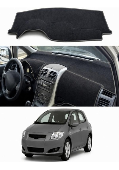 Toyota - Auris 2006-2012 Uyumlu Torpido Koruma Kılıfı - Gri Şeritli