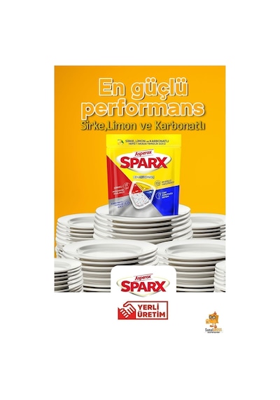 Sparx Bulaşık Makinesi Kapsülü 20'li X 3 Paket 60 Yıkama