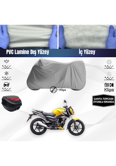 Tvs Raider 125 Motosiklet Brandası Çanta Topcase Uyumlu Motor Brandası