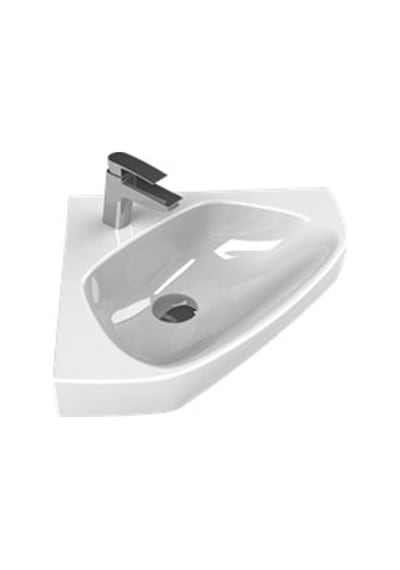 Turkuaz Seramik 001900 46 x 46 CM Arda Köşe Lavabo