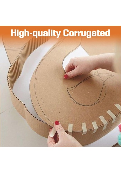 El İşi İçin Oluklu Mukavva Rulo, 30 Cm X 500 Cm Kalınlığında Karton Rulo, Çok Amaçlı Yaratıcı Karton, Kolay K Genel