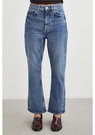 Never More Beş Cepli Yüksek Bel Regular Fit Jean Mavi Mavi