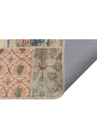 El Yapımı Tığ Işi Patchwork Halı 160x230 Cm - 6295