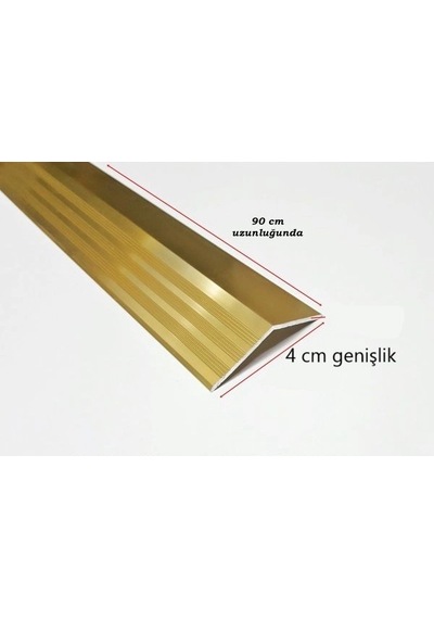 Alüminyum Kapı Eşik Seviye Profili Kot Farkı Yükseklik Profili Sarı Renk 90cm