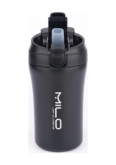 Milo Coven 380 Ml Pipetli Çelik Termos Siyah