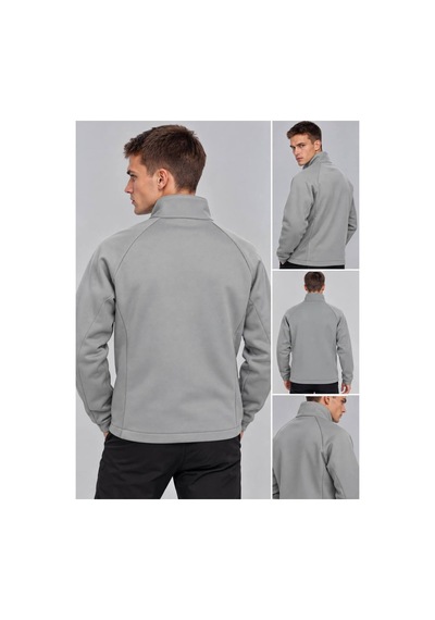 Hk Premium Slim Fit Prada Kumaş Şişme Desenli Mont A. Gri