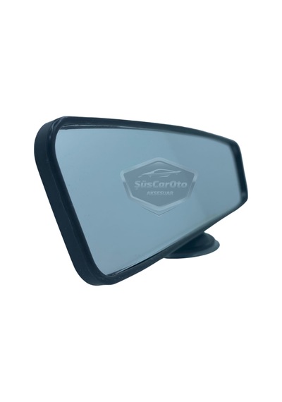 Her Araca Uyumlu Siyah Çerçeveli Dikiz Aynası 60 Mm X 240 Mm Vantuzlu İç İlave Ayna 00 Şüscaroto Aksesuar