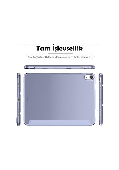 İpad Air 11 M2 2024 / Air 10.9" 5. Nesil 2022 / Air 4. Nesil 2020 İle Uyumlu Kılıf, Kapak Arka Kapak