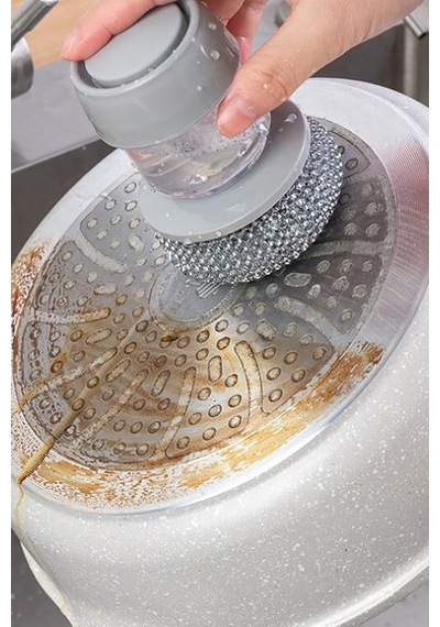 Soap Dispenser Kitchen Brush Sıvı Deterjan Hazneli Bulaşık Fırçası Ve Stand