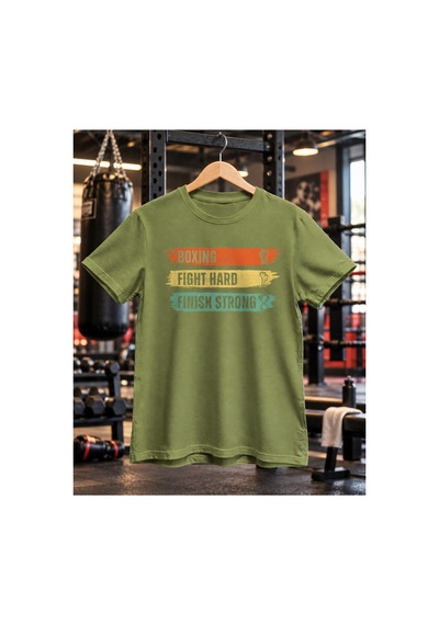 Segungear Fighthard Erkek Regular Fit Baskılı Spor Tişört Haki - 932278655 Haki