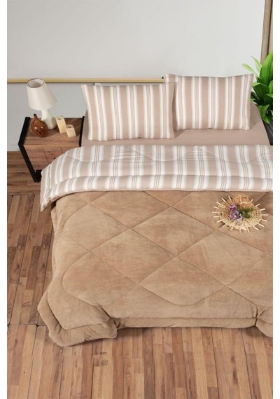 Kristal Soft Relax Uyku Seti Çift Kişilik Vizon Vizon