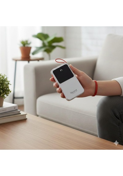 H22 10000 Mah Power Bank Pd 20w Ve Usb 22.5w Fast Hızlı Şarj Dahili Type C Ve Lightning Kablolu Dünya Standartlarına Uygun Polymer Batarya Birebir Amper Lcd Göstergeli Powerbank
