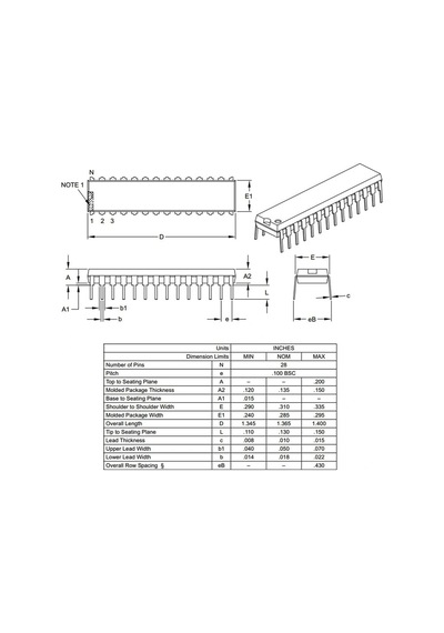 Pıc16f870 I/sp Spdıp-28 8-bit 20 Mhz Mikrodenetleyici