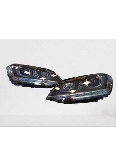 Çmk Volkswagen Golf 7 Mk7 2012-2018 U Led Far Silver Hareketsiz