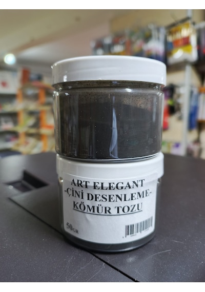 Artelegant Kömür Tozu Asitsiz Çini Uygulamaları İçin Uygundur 50 Gr -Tek adet