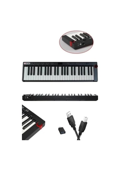 Midi Live Paket - Ses Kartlı Mikser Ve Mıdı Klavye Seti Açık Bej