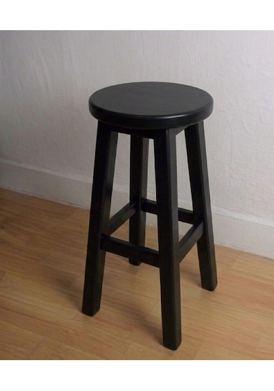 Ahşap Tabure 60 Cm / Arbrestore Siyah