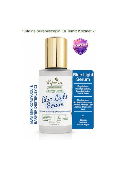 Kiperin Blue Light Serum | Mavi Işık Koruyucu & Bariyer Desteği | Centella, Aphloia, Hyaluronik Asit 30 ML