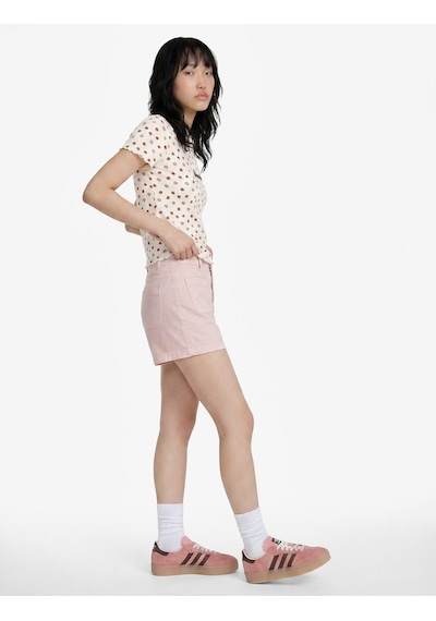 Koton Cep Detaylı Normal Bel Pamuklu Slim Fit Mini Şort Pembe 6sal40132mw Gül