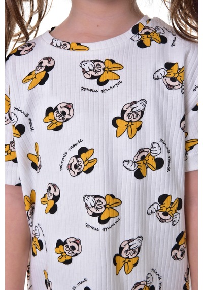 Bunny Hopp %100 Pamuk İnterlok Kumaş Kısa Kollu Minnie Mause Desenli Yazlık Kız Çocuk Pijama Takımı Beyaz Bunny Hopp %100 Pamuk İnterlok Kumaş Kısa Kollu Minnie Mause Desenli Yazlık Kız Çocuk Pijama Takımı Beyaz