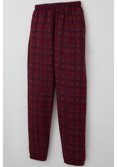 Breeze Erkek Çocuk Pijama Takımı Ekose Desenli 9-12 Yaş, Vişne Çürüğü Vişne Çürüğü