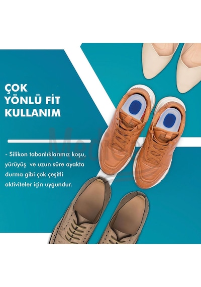 Medigel MG02 - Silikon 3/4 Ortopedik Topuk Dikeni Yumuşak Tabanlık