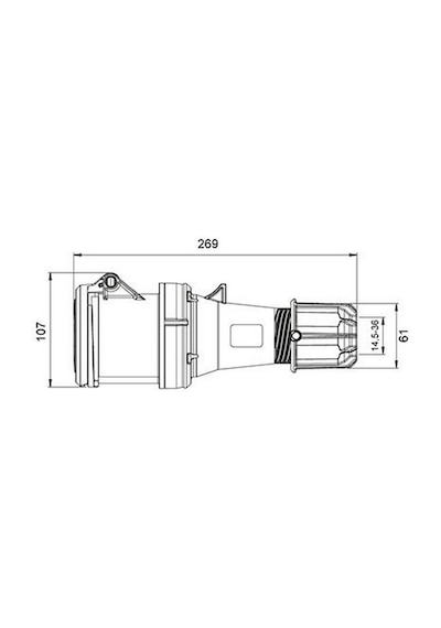 Mete Enerji 5x63a. Ip44 Uzatma Prizi 406417