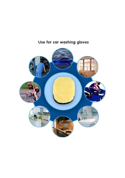 Mikrofiber Araba Yıkama Eldiveni Çift Taraflı Oto Temizleme Ve Parlatma Bezi Yumuşak Çizmez Yapı Car Wash Mitt For Vehicle Detailing Beyaz