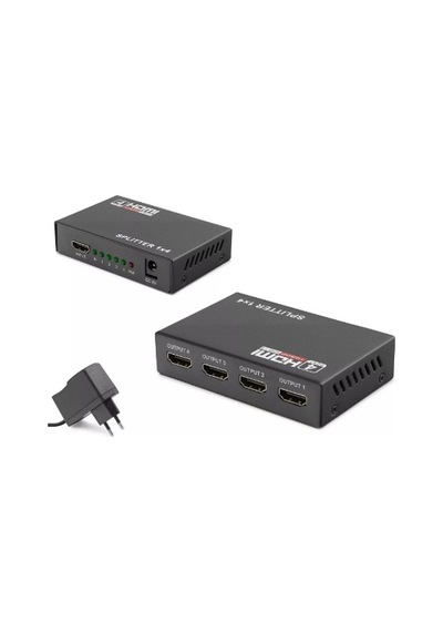 HADRON HDX1286 SPLITTER HDMI 1.4V 1080P 3D 1 GİRİŞ 4 ÇIKIŞ
