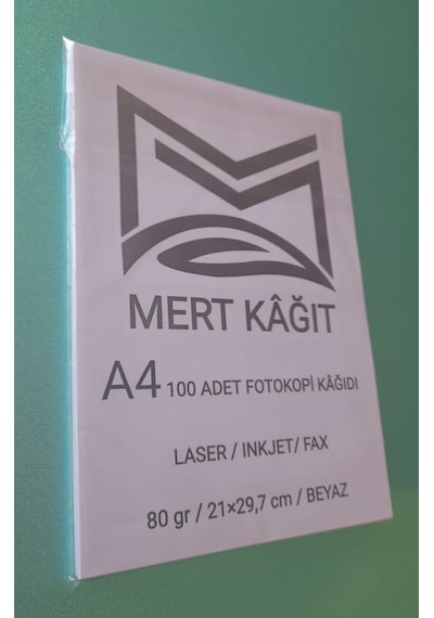 A4 100 ' Lü Paket 1 Adet 80 Gr Beyaz Fotokopi Kağıdı A4