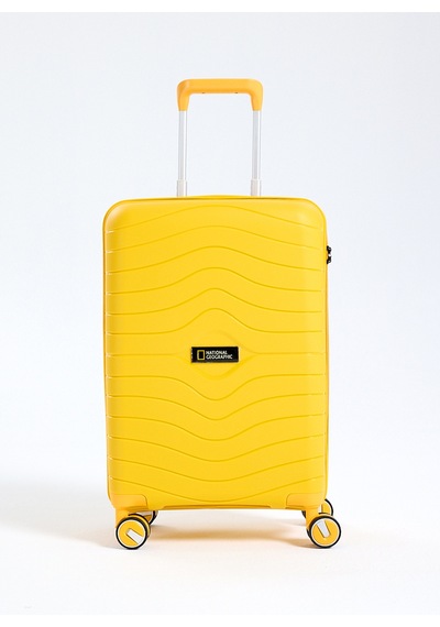 National Geographic Sarı Çekçekli Sert Valiz Ng5242 55 Cm Kabin