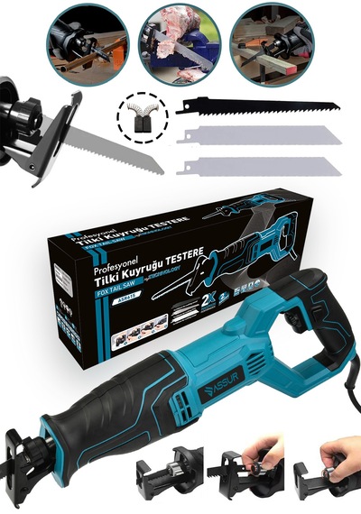 Assur ASR615 750W Tilki Kuyruğu Testere Mavi