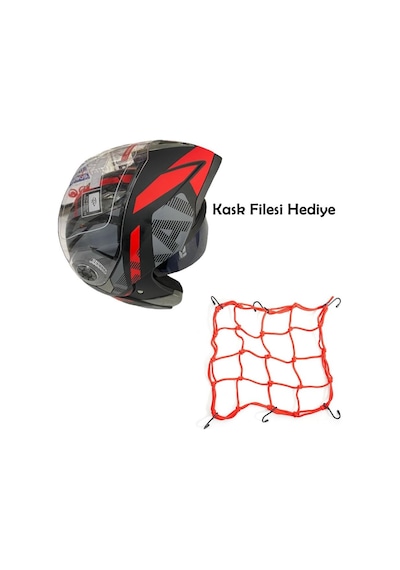 Jk20 Çene Açılır Güneş Vizörlü Kask Kırmızı