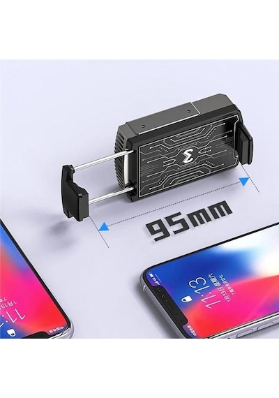 Memo Dl08 Yarı İletken Telefon Soğutma Fanı Radyatör Soğutucu Gri