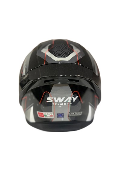 Sway Sw 850 Full Face Kapalı Motosiklet Kaskı Gri - Siyah