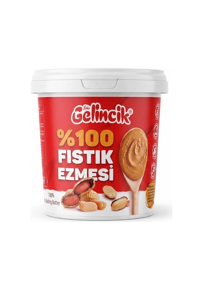 Şekersiz %100 Saf Doğal Fıstık Ezmesi 1 Kg Katkısız Taze Çekim Glutensiz Yer Fıstığı Ezmesi