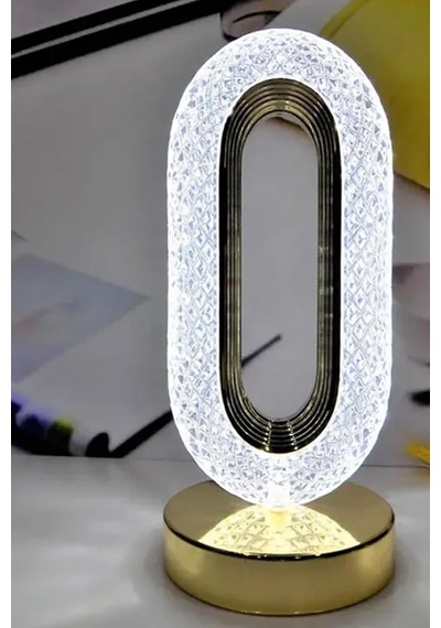 Şarjlı Dokunmatik Dekoratif Dim Edilebilir Masa Lambası Gold, Kristal Elmas Diğer