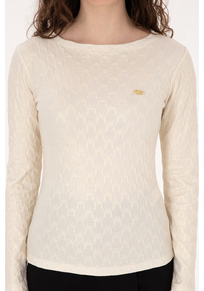 U.S. Polo Assn. Kadın Krem Sweatshirt 50309441-VR256