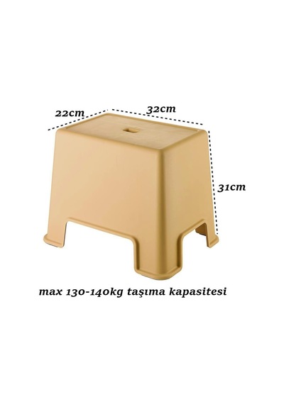 Çelik Ayna Lüx Banyo Taburesi Çok Amaçlı Tabure Açık Kahve-480
