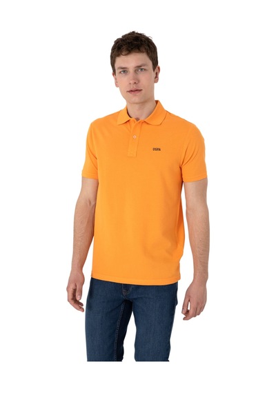 U.S. Polo Assn. Erkek Regular Fit Polo Yaka Basic T-shirt Turuncu
