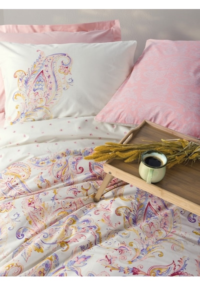 Cotton Box Bohem Çift Kişilik Nevresim Takımı Muna Pembe